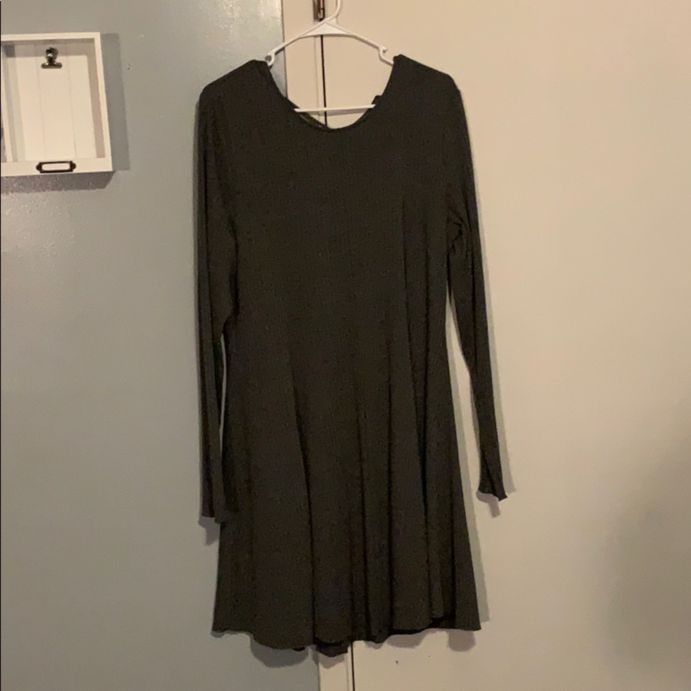 Gray long sleeve dress